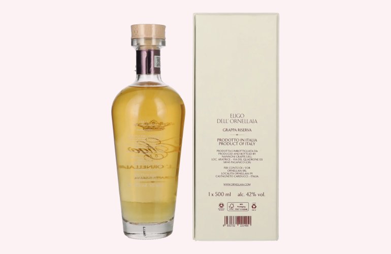 Eligo dell' Ornellaia Grappa Riserva 42% Vol. 0,5l en boîte cadeau
