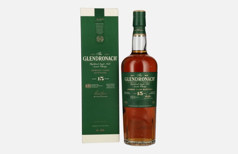 The GlenDronach 15 Years Old Highland Single Malt 46% Vol. 0,7l en boîte cadeau