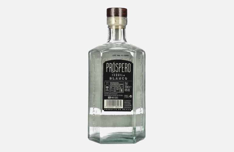 Próspero Tequila Blanco 100% De Agave by Rita Ora 40% Vol. 0,7l