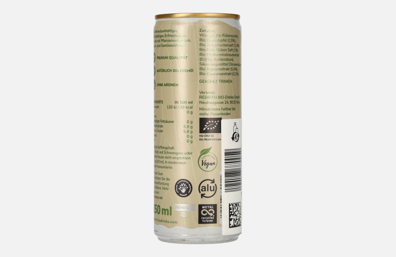REBIRTH Supreme Organic Drink Ingwer-Minze 0,25l Dose Pfand