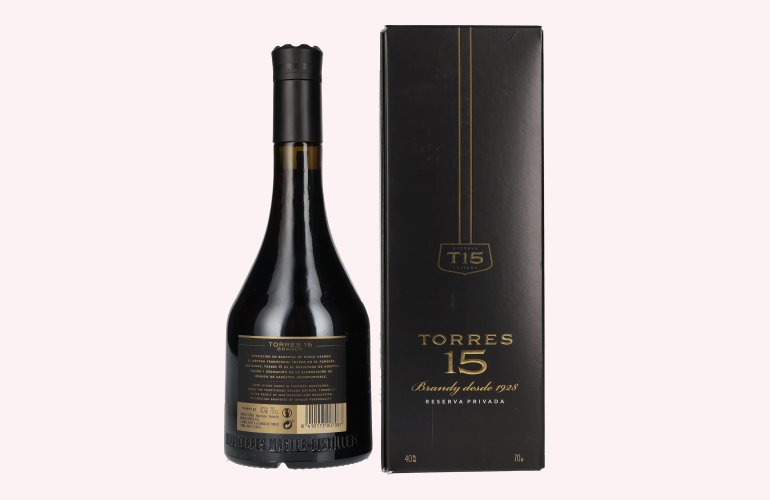 Torres 15 RESERVA PRIVADA Brandy 40% Vol. 0,7l en boîte cadeau
