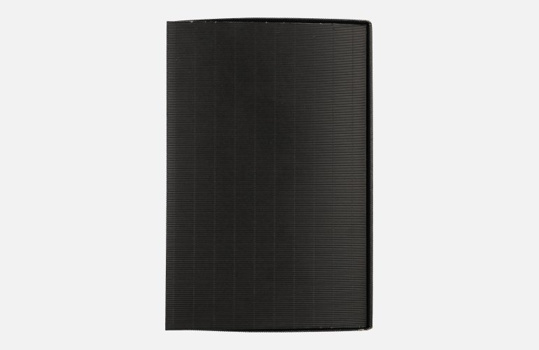 Präsentkarton SCHWARZ offene Welle 6er 38 cm