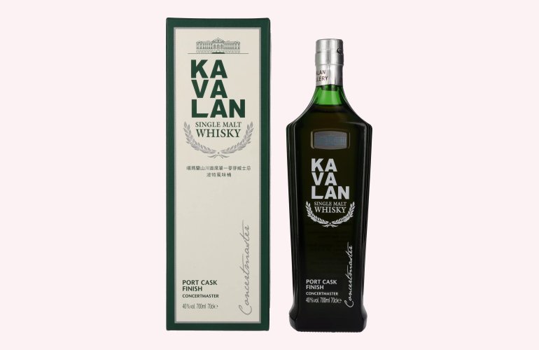 Kavalan CONCERTMASTER Port Cask Finish Single Malt Whisky 40% Vol. 0,7l en boîte cadeau