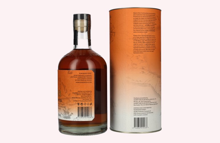 Ron Espero Dos Continentes Premium Caribbean Spirit 40% Vol. 0,7l en boîte cadeau
