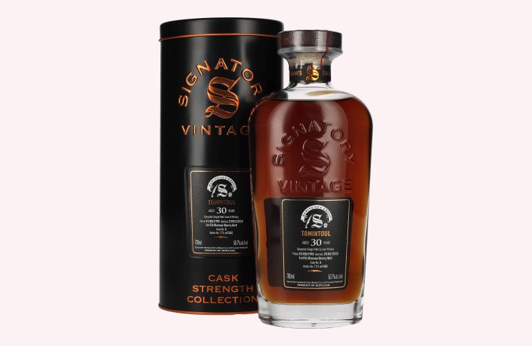 Signatory Vintage TOMINTOUL 30 Years Old Cask Strength #6 1995 50,7% Vol. 0,7l in Tinbox