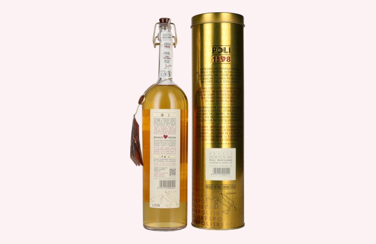 Poli Grappa Sarpa Oro di Poli 40% Vol. 0,7l in Tinbox