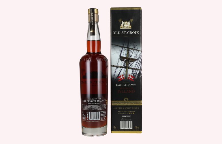 Old St. Croix A.H. Riise Royal DANISH NAVY The Frigate JYLLAND Superior Spirit Drink 45% Vol. 0,7l in Giftbox
