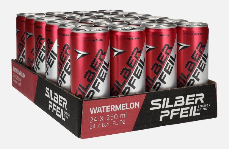 SILBERPFEIL Energy Drink WATERMELON 24x0,25l Dosen Pfand