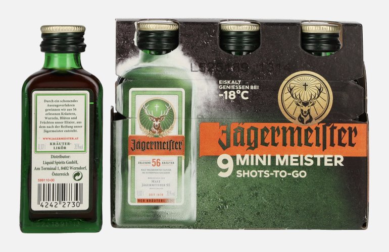 Jägermeister 9-JägerPack 35% Vol. 9x0,02l