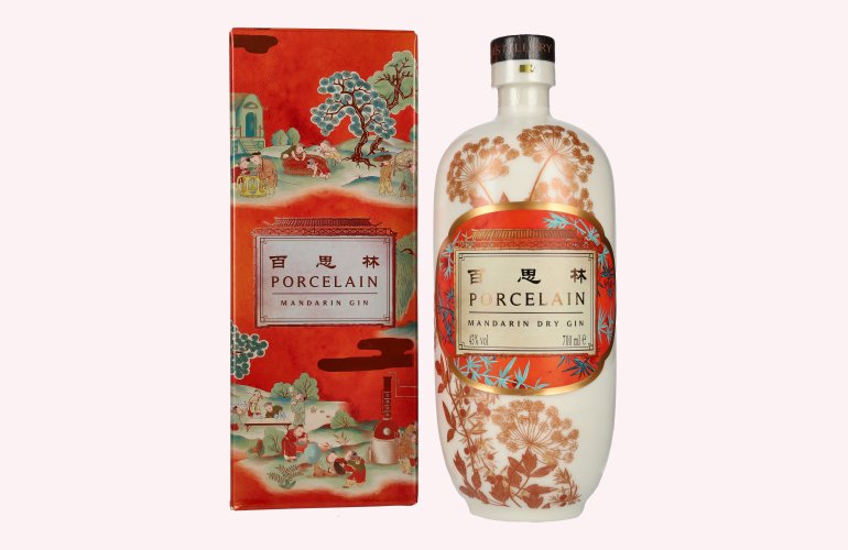 Porcelain Shanghai MANDARIN Dry Gin 43% Vol. 0,7l in geschenkverpakking