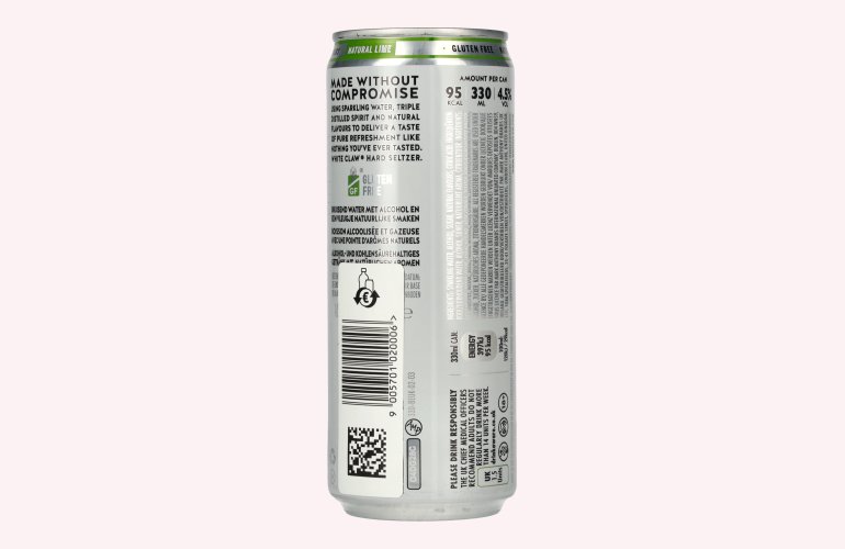 White Claw Hard Seltzer Natural Lime 4,5% Vol. 0,33l Dose Pfand