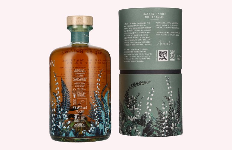 NC'NEAN ORGANIC Cask Strength Single Malt Scotch Whisky Batch CS/GD06 59,6% Vol. 0,7l in geschenkverpakking
