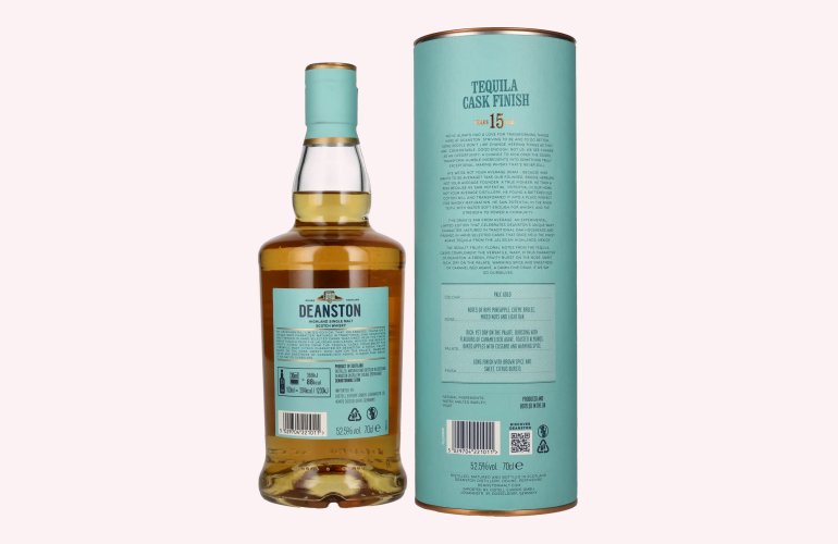 Deanston 15 Years Old Highland Single Malt Tequila Cask Finish 52,5% Vol. 0,7l in geschenkverpakking