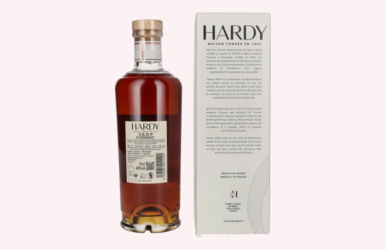 Hardy V.S.O.P Fine Champagne Cognac 40% Vol. 0,7l in geschenkverpakking