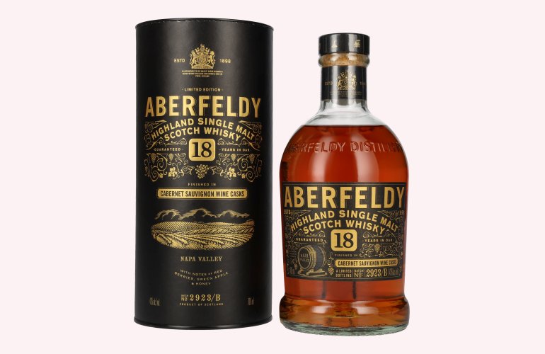 Aberfeldy 18 Years Old Cabernet Sauvignon Wine Casks NAPA VALLEY 43% Vol. 0,7l in Giftbox