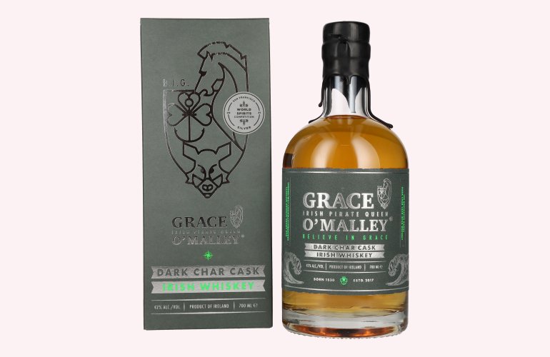 Grace O' Malley Irish Pirate Queen Whiskey Dark Char Cask 42% Vol. 0,7l in Giftbox