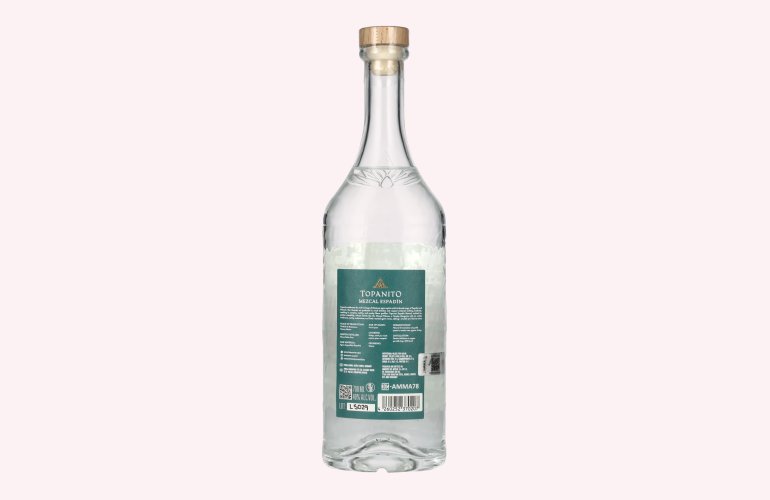 Topanito Mezcal Artesanal Blanco 100% Mague Espadín 40% Vol. 0,7l
