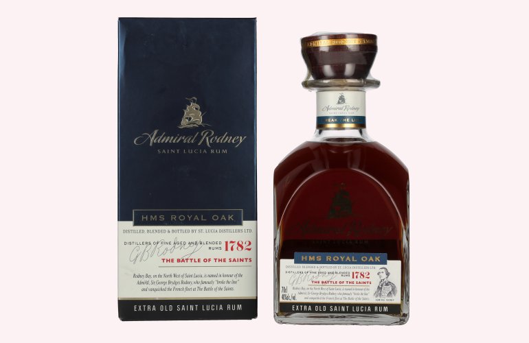 Admiral Rodney HMS ROYAL OAK Extra Old Saint Lucia Rum 40% Vol. 0,7l in geschenkverpakking
