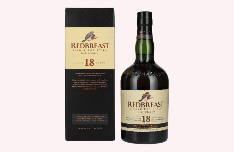 Redbreast 18 Years Old Single Pot Still Irish Whiskey 46% Vol. 0,7l en boîte cadeau