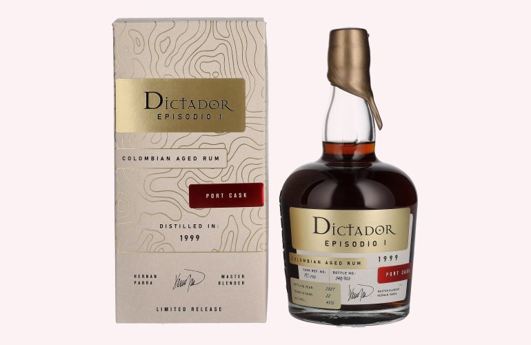 Dictador EPISODIO I 22 Years Old PORT CASK Rum 1999 43% Vol. 0,7l in Geschenkbox