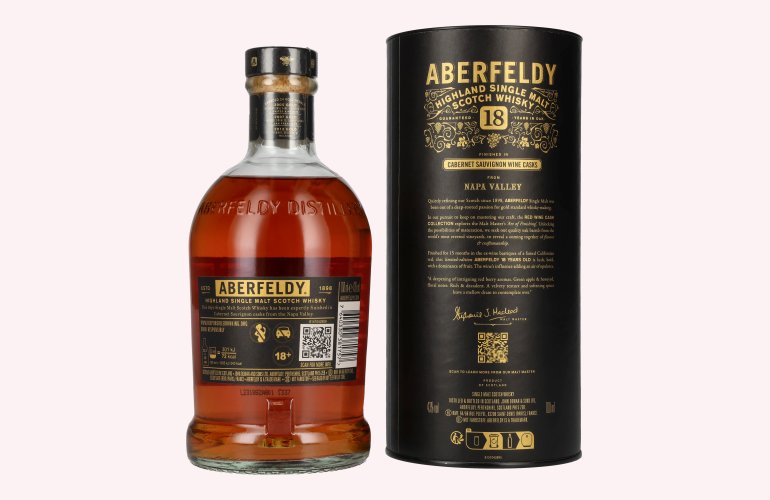 Aberfeldy 18 Years Old Cabernet Sauvignon Wine Casks NAPA VALLEY 43% Vol. 0,7l in geschenkverpakking