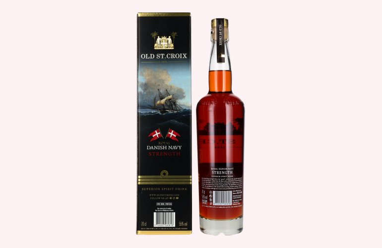 Old St. Croix A.H. Riise Royal DANISH NAVY STRENGTH Superior Spirit Drink 55% Vol. 0,7l in geschenkverpakking