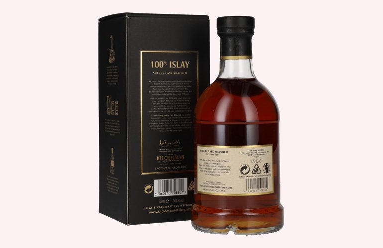 Kilchoman 100% Islay 11 Years Old Sherry Cask Islay Single Malt Scotch Whisky 50% Vol. 0,7l in Giftbox