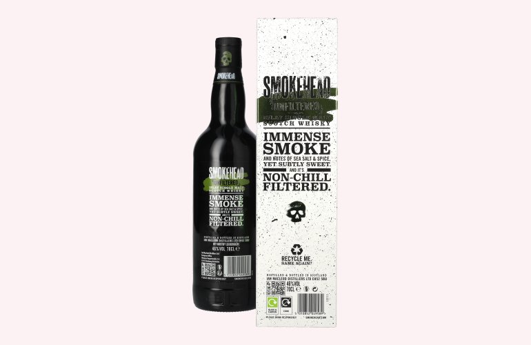 Smokehead UNFILTERED Islay Single Malt Scotch Whisky 46% Vol. 0,7l in geschenkverpakking