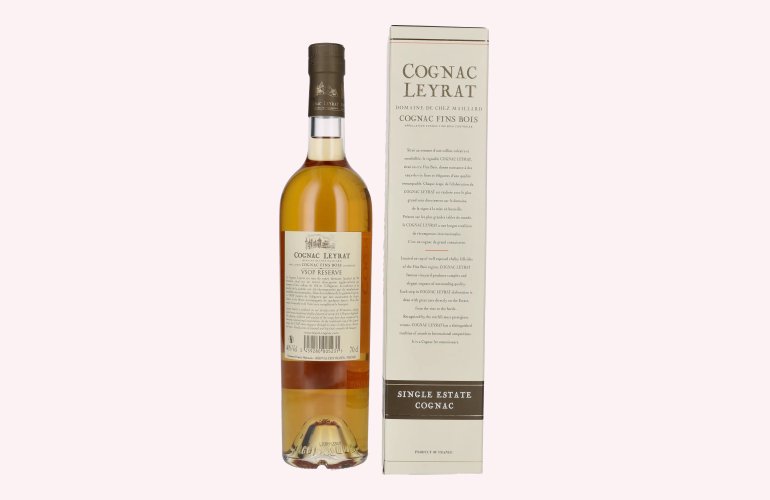 Cognac Leyrat V.S.O.P. Réserve Single Estate Cognac 40% Vol. 0,7l in Giftbox