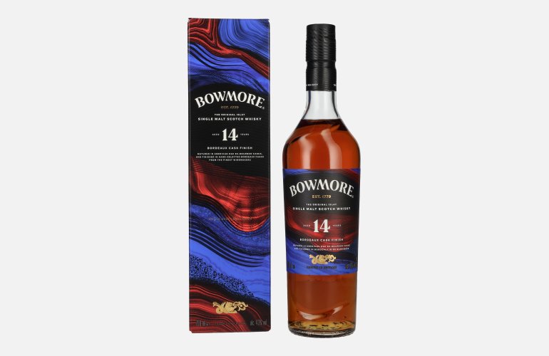 Bowmore 14 Years Old Bordeaux Cask Finish Islay Single Malt 43% Vol. 0,7l in Giftbox
