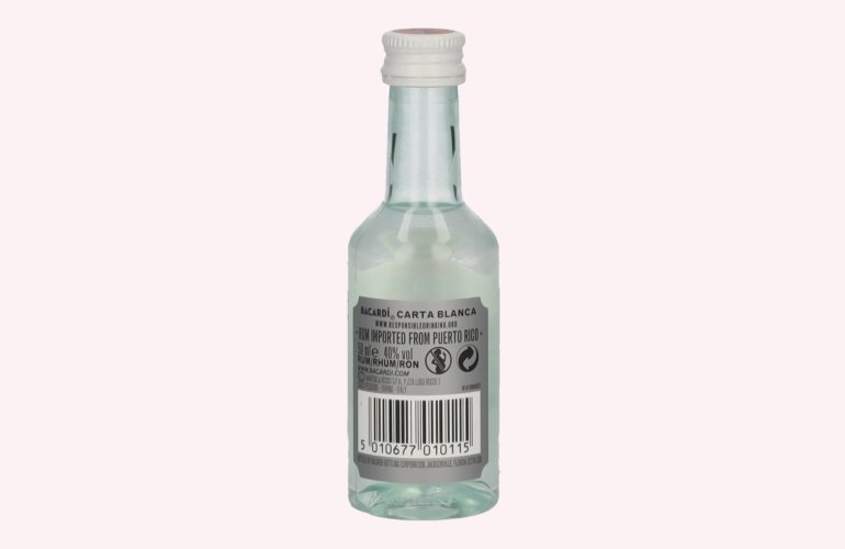 Bacardi Ron Carta Blanca Superior 40% Vol. 0,05l PET