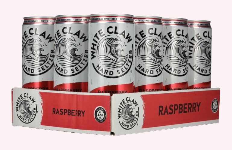 White Claw Hard Seltzer Raspberry 4,5% Vol. 12x0,33l Dosen Pfand