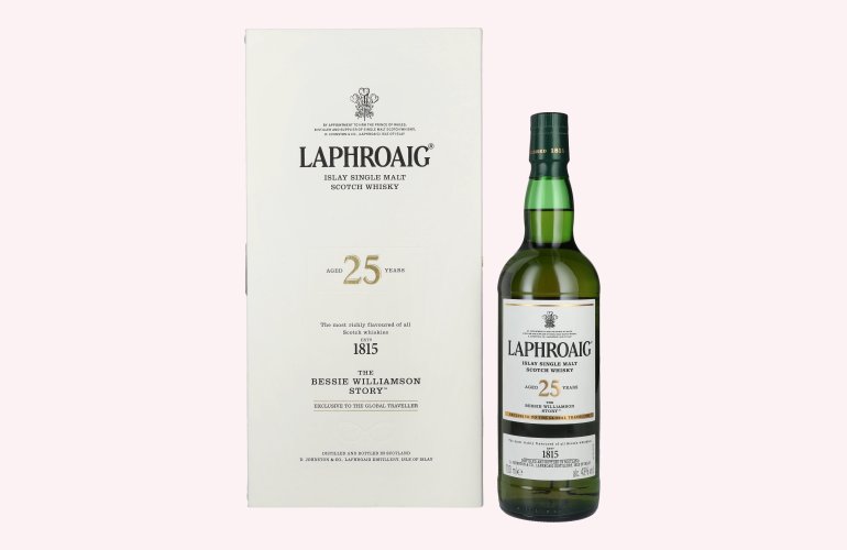 Laphroaig 25 Years Old THE BESSIE WILLIAMSON STORY Edition 2019 43% Vol. 0,7l en boîte cadeau