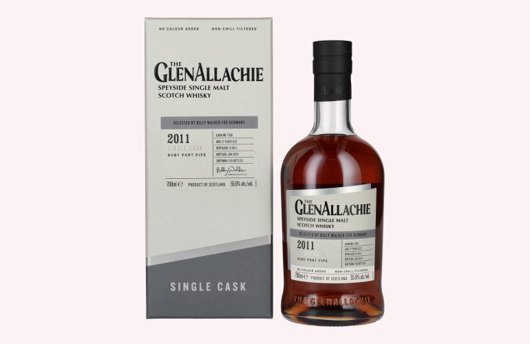 The GlenAllachie 12 Years Old RUBY PORT PIPE 2011 55,9% Vol. 0,7l in Geschenkbox