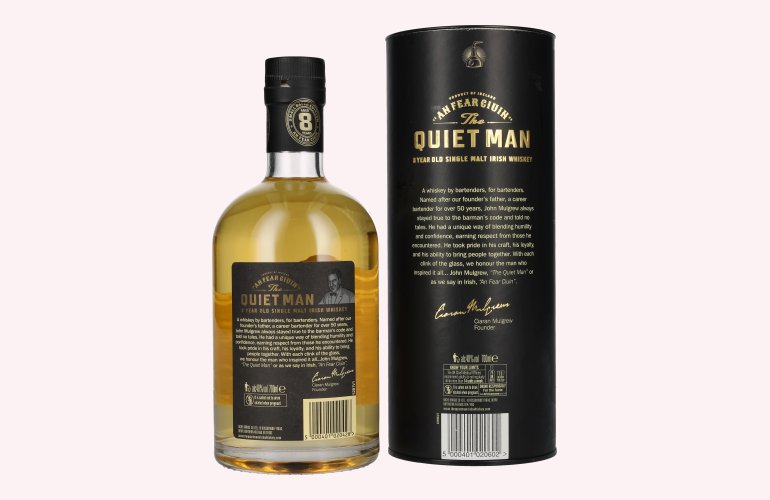 The Quiet Man AN FEAR CIUIN 8 Year Old Single Malt Irish Whiskey 40% Vol. 0,7l en boîte cadeau