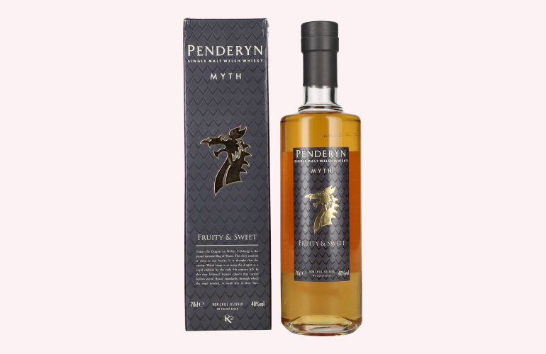 Penderyn MYTH Single Malt Welsh Whisky 40% Vol. 0,7l en boîte cadeau