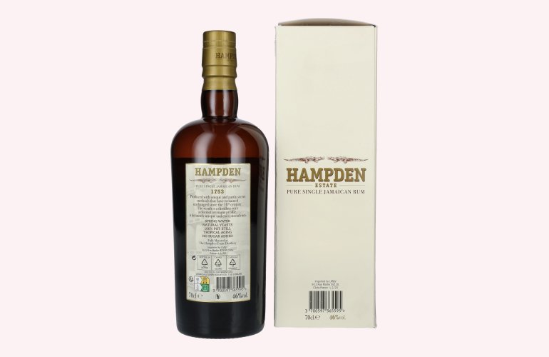 Hampden Estate 1753 3 Years Old Pure Single Jamaican Rum 46% Vol. 0,7l en boîte cadeau