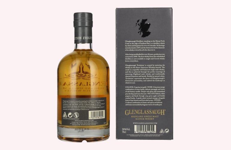 Glenglassaugh EVOLUTION Highland Single Malt Scotch Whisky 50% Vol. 0,7l en boîte cadeau