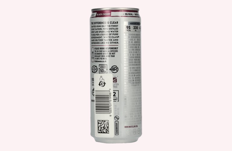 White Claw Hard Seltzer Black Cherry 4,5% Vol. 12x0,33l Dosen Pfand