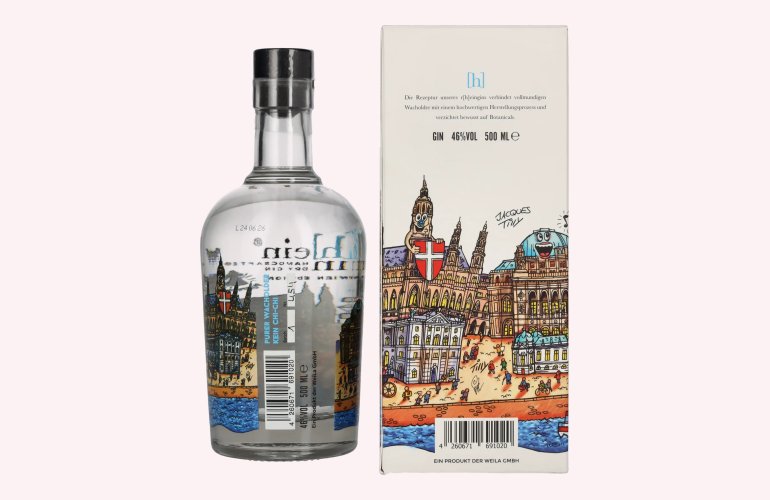 r[h]eingin Handcrafted Dry Gin Wien Edition 46% Vol. 0,5l en boîte cadeau