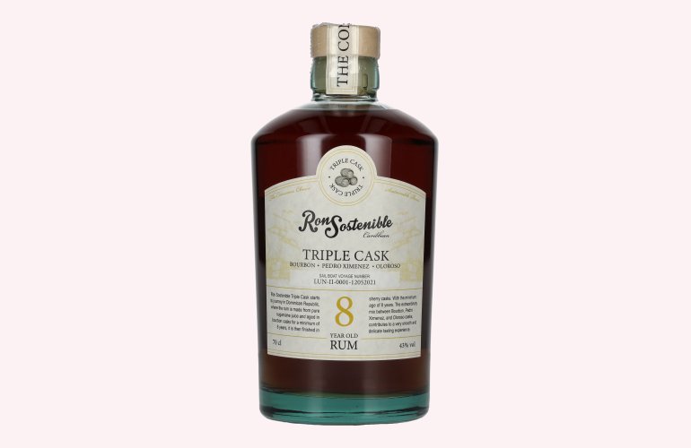 Ron Sostenible 8 Years Old Triple Cask Rum 43% Vol. 0,7l