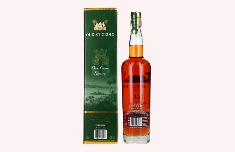 Old St. Croix A.H. Riise X.O. Reserve Port Cask Superior Spirit Drink 45% Vol. 0,7l in Geschenkbox
