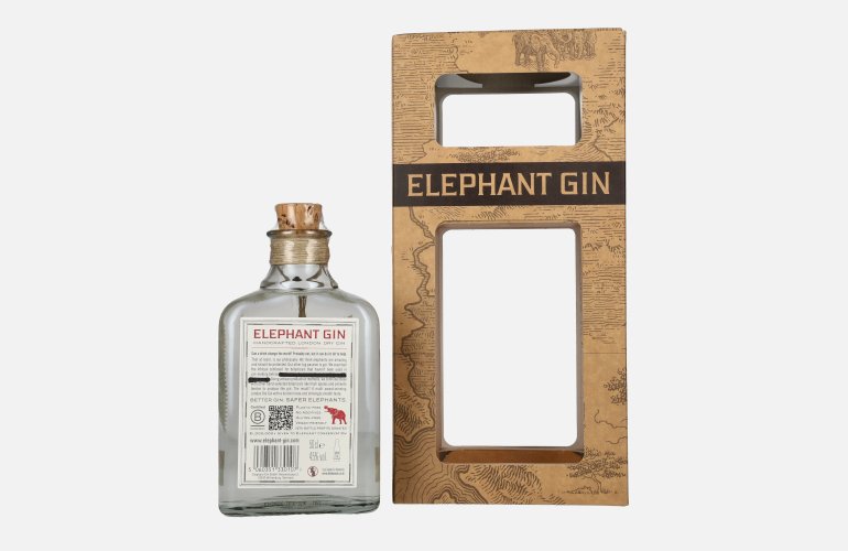 Elephant London Dry Gin 45% Vol. 0,5l in Geschenkbox mit Glas