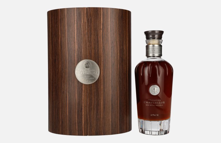 Diplomático CHANCELLOR Ron Extra Antiguo 47% Vol. 0,7l in Holzkiste