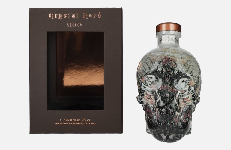 Crystal Head Vodka John Alexander Artist Series 40% Vol. 0,7l in geschenkverpakking