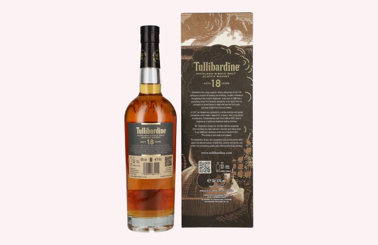 Tullibardine 18 Years Old Highland Single Malt Scotch Whisky 43% Vol. 0,7l in Geschenkbox