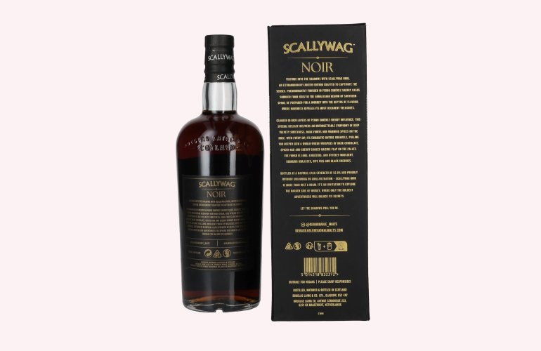 Douglas Laing SCALLYWAG Noir Edition PX Sherry Cask Speyside Blended Malt 52,8% Vol. 0,7l en boîte cadeau