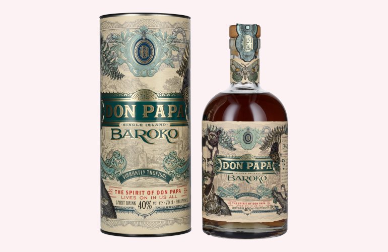 Don Papa BAROKO 40% Vol. 0,7l en boîte cadeau