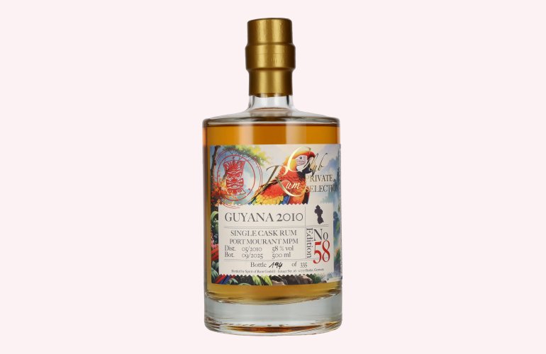 RUM CLUB PRIVATE SELECTION Guyana Single Cask Rum Edition 58 2010 58% Vol. 0,5l