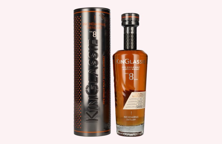 Inchdairnie KinGlassie 8 Years Old Double Matured Fife Single Malt Scotch Whisky 46,3% Vol. 0,7l in Tinbox